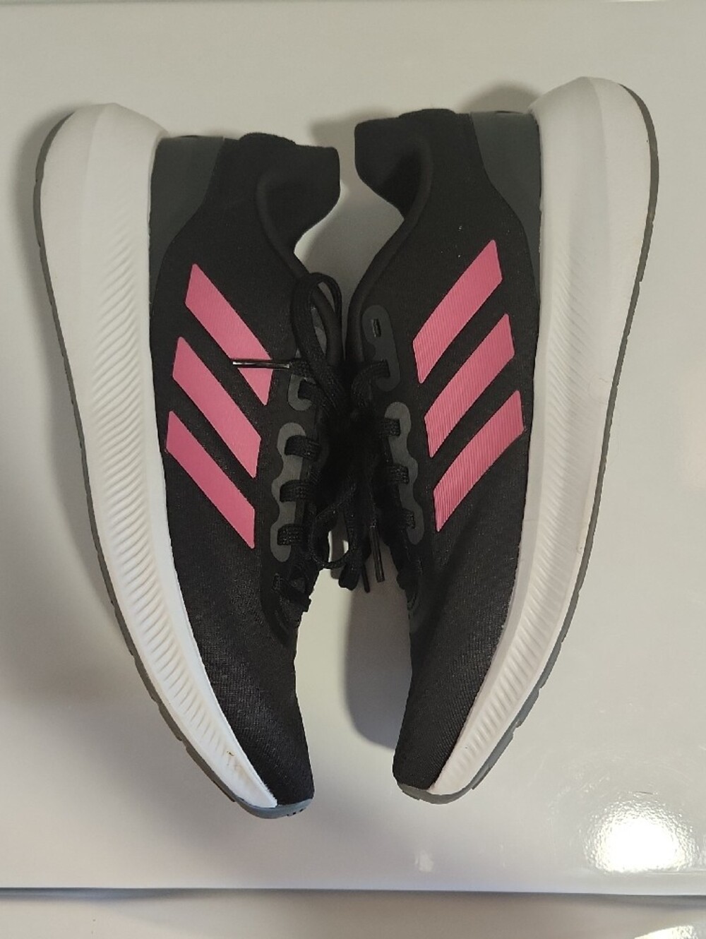 adidas Black and Pink Women's Athletic Running Shoes